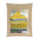 Hochwertiges Fertigfutter für Angelwürmer auf Getreidebasis.
